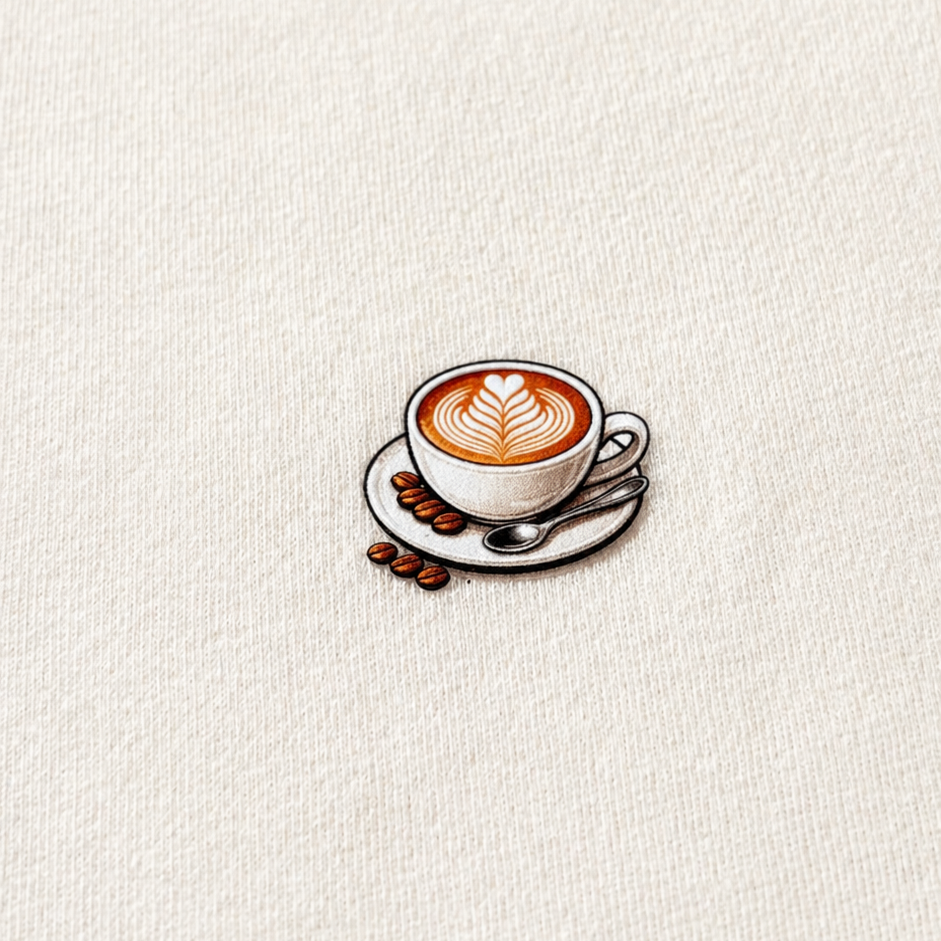 T-shirt Koffie Latte Art